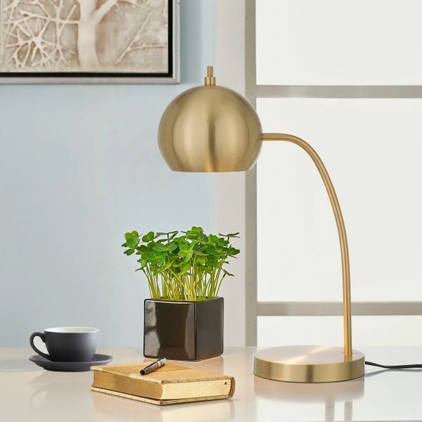 brass look table lamp